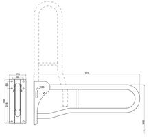 Load image into Gallery viewer, Armrest for toilet 40134 - Stainless Steel