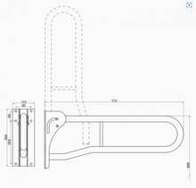 Load image into Gallery viewer, Armrest for toilet 40134 - Matt black