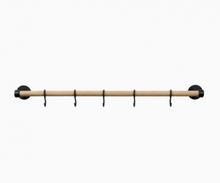 Load image into Gallery viewer, Kitchen rail Aveny - 600mm - Complete - Oak/Matt black