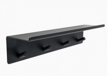 Load image into Gallery viewer, Base - Hook rail with shelf - Matt black