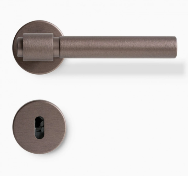 Door handle Helix 200 Plain - Dark Bronze