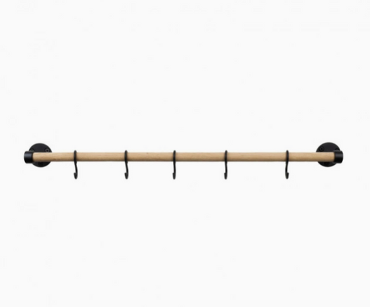 Kitchen rail Aveny - 600mm - Complete - Oak/Matt black