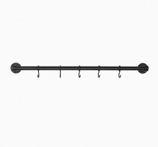 Kitchen rail Aveny - 600mm - Complete - Matt black