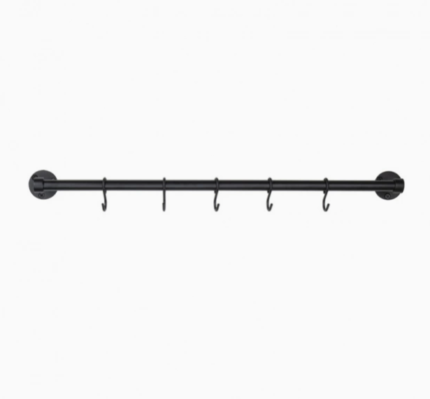 Kitchen rail Aveny - 600mm - Complete - Matt black