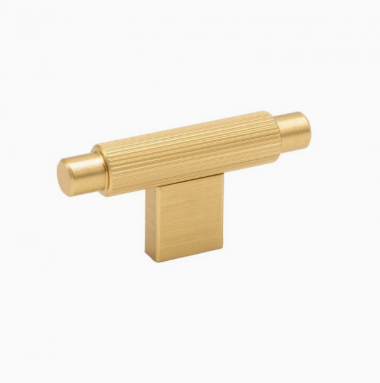 Knob T Arpa - Brushed brass