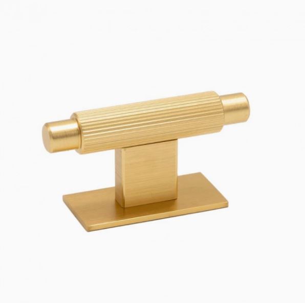 Knob T Arpa - Backplate - Brushed brass