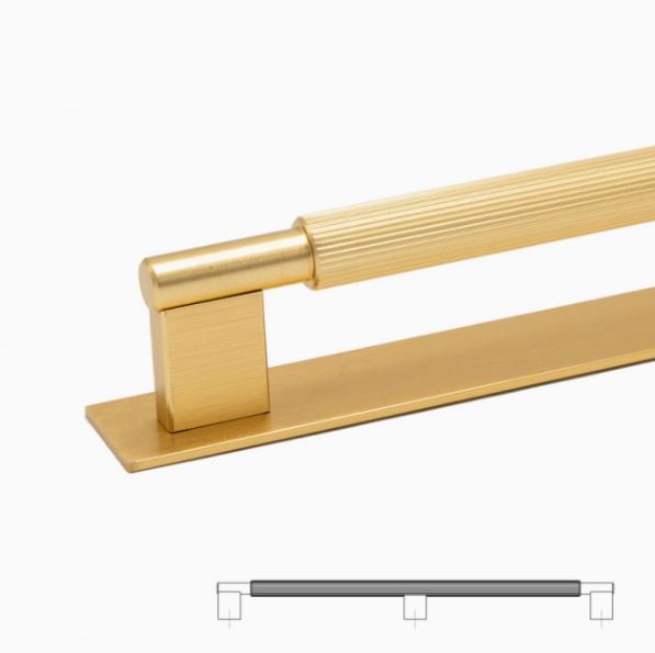 Handle Arpa - Backplate - 1178mm - Brushed brass