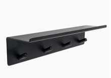 Load image into Gallery viewer, Base - Hook rail with shelf - Matt black
