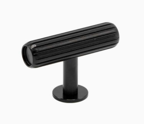 Knob T Rille - Brushed black