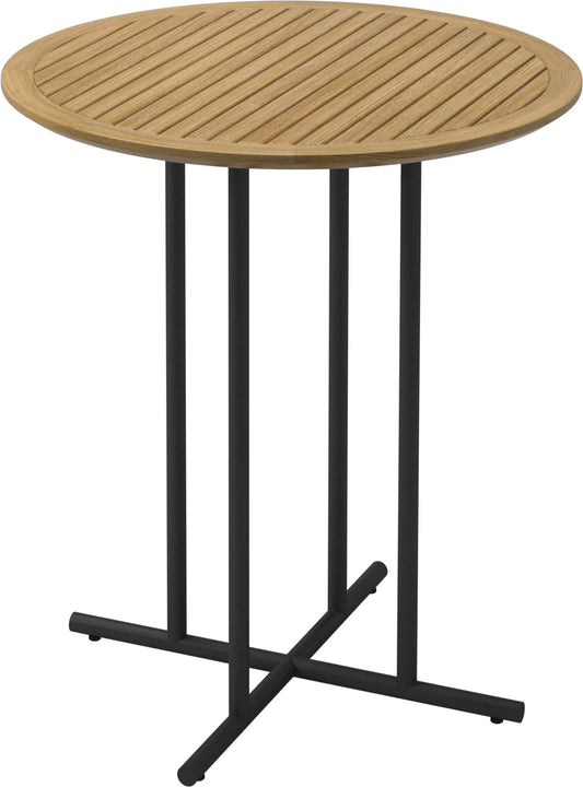 Whirl 90cm Round Bar Table Teak