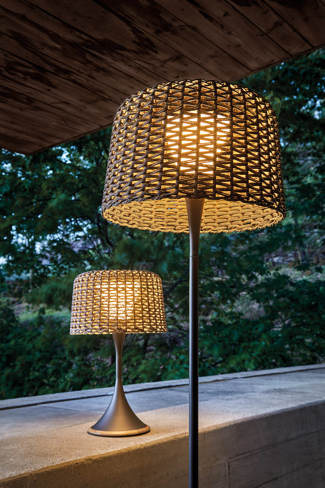 Ambient Mesh Lighting Tall Lantern Carob