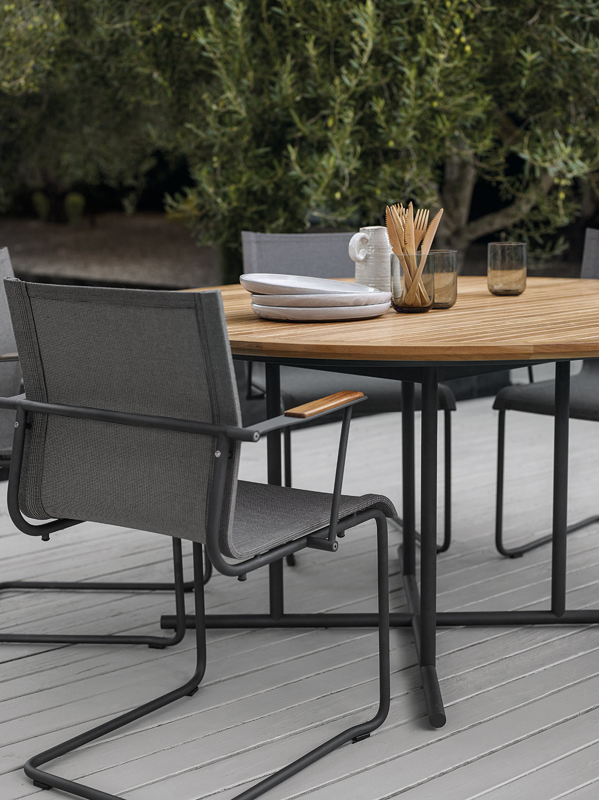 Whirl 120cm Round Dining Table Teak