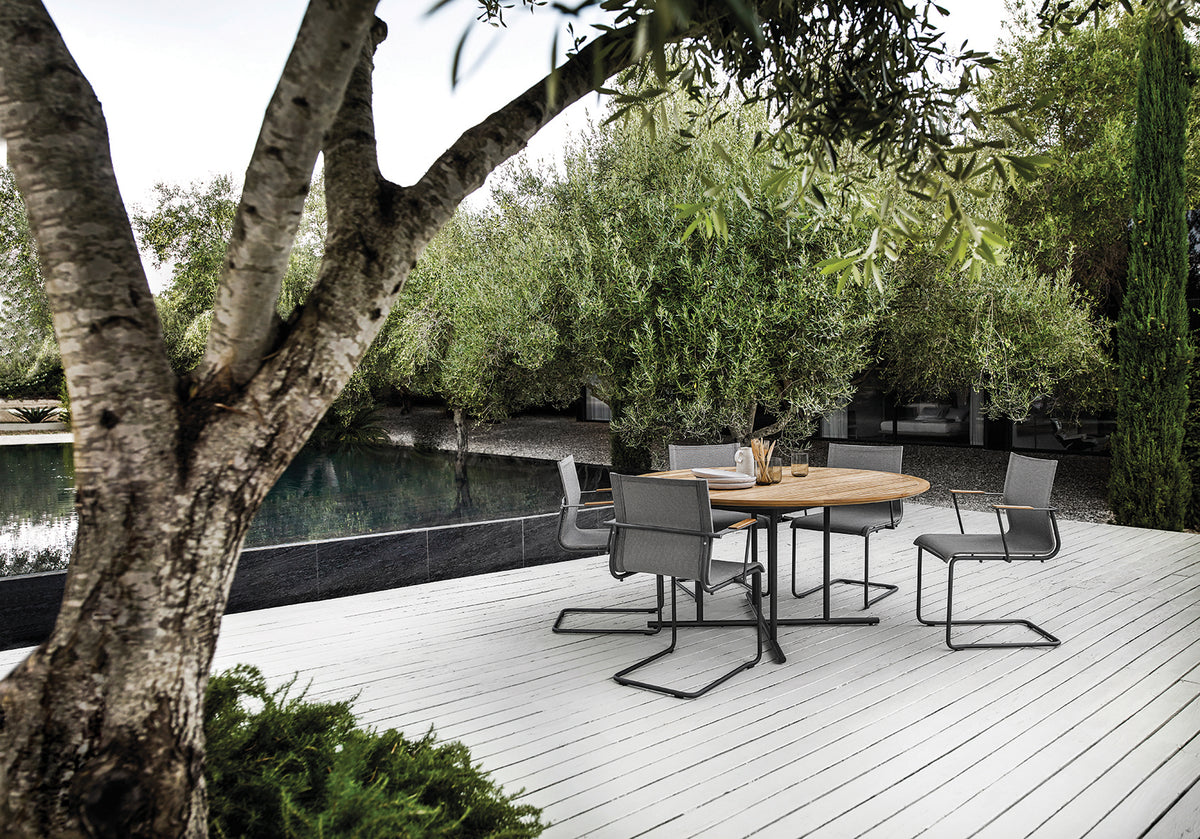 Whirl 120cm Round Dining Table Teak